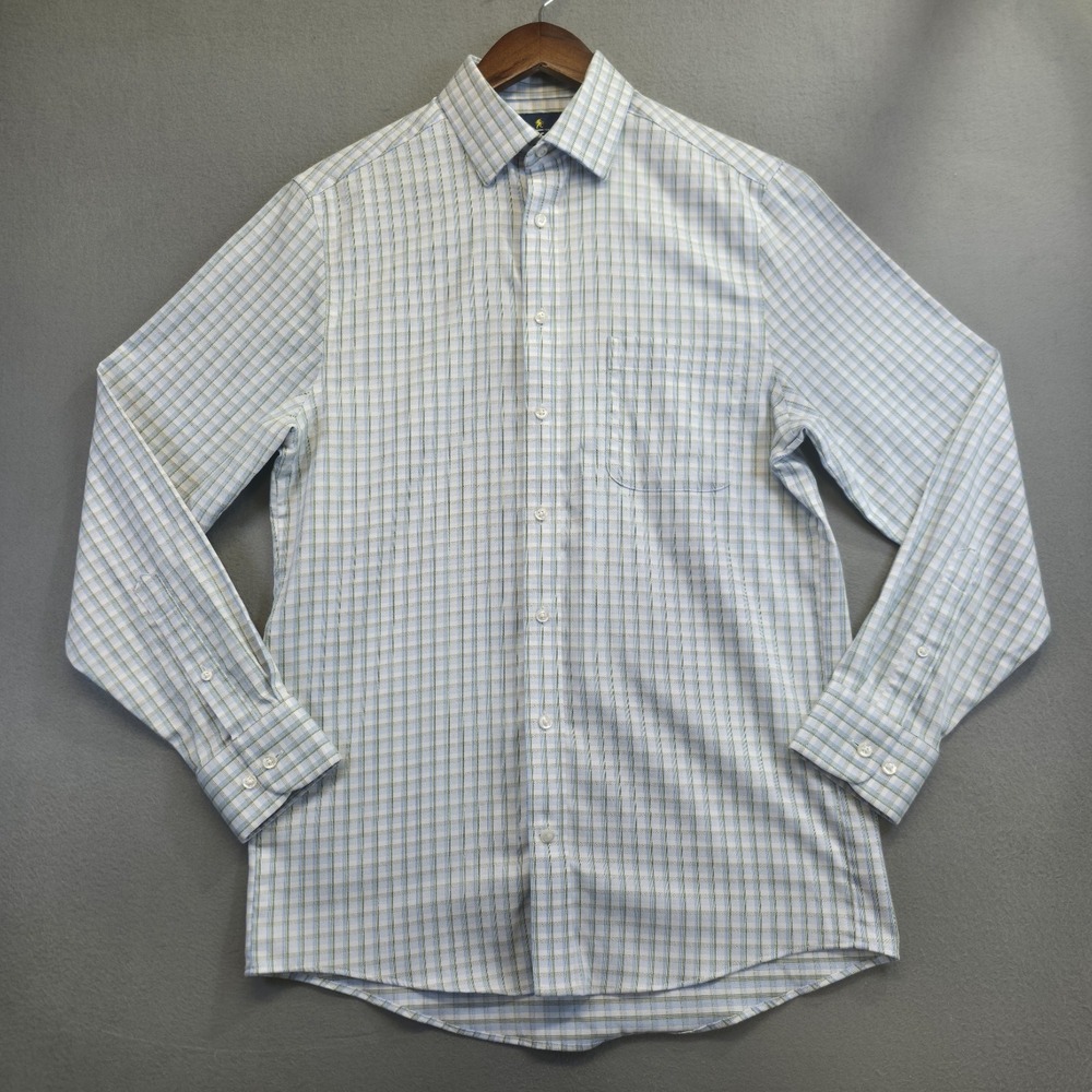 Stafford Sweat Repel‎ Men's Long Sleeve Button Up Dress Shirt Size 14-14.5-32/33